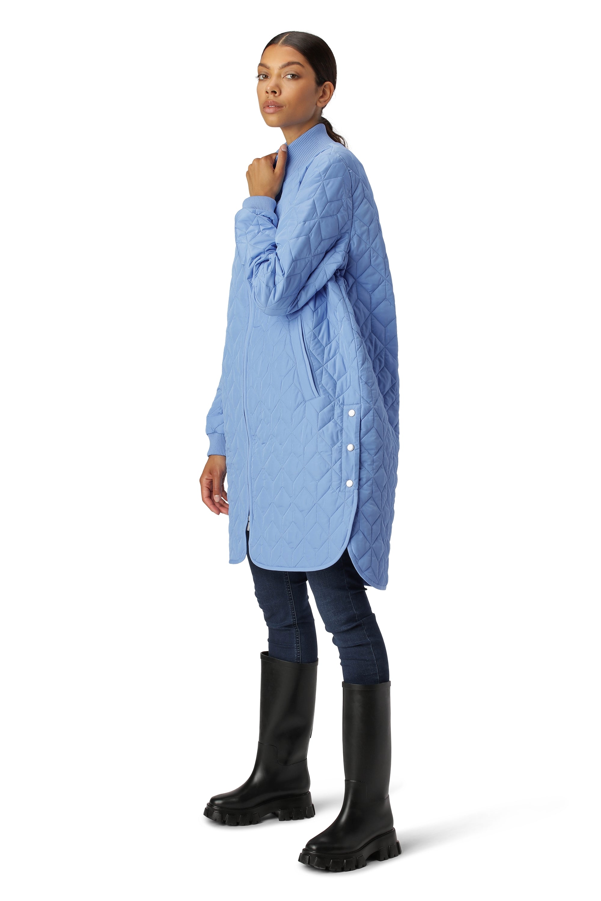 ILSE JACOBSEN Padded Quilt Coat | REGATTA BLUE