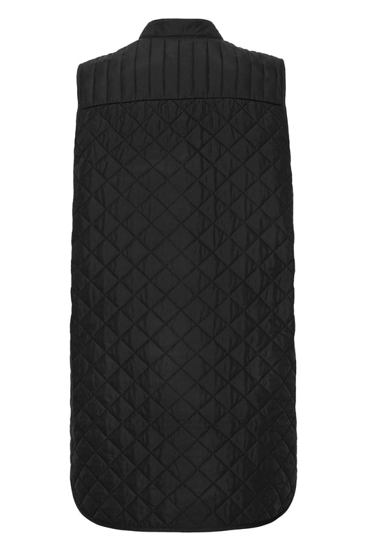 ILSE JACOBSEN SHORT QUILTED VEST | BLACK