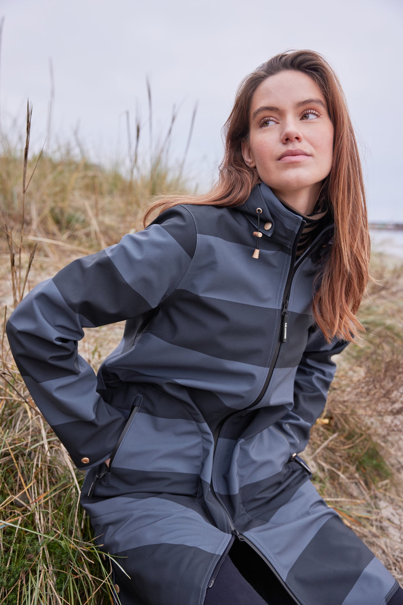 ILSE JACOBSEN LONG RAINCOAT | OMBRE-BLUE