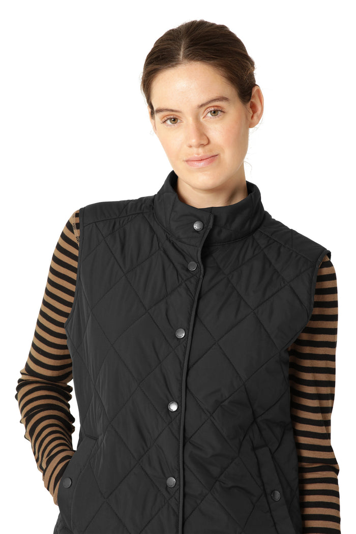 ILSE JACOBSEN SLIM VEST | BLACK