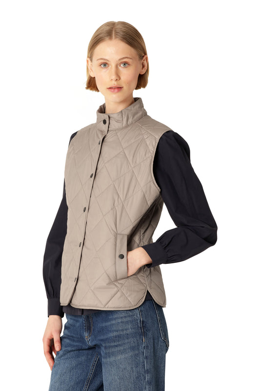 ILSE JACOBSEN SLIM VEST | GREIGE