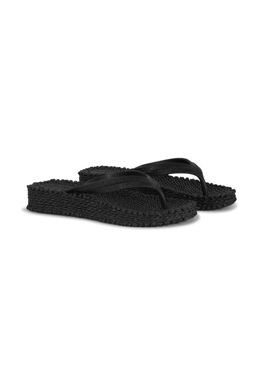 ILSE JACOBSEN CHEERFUL WEDGE FLIP FLOP | BLACK