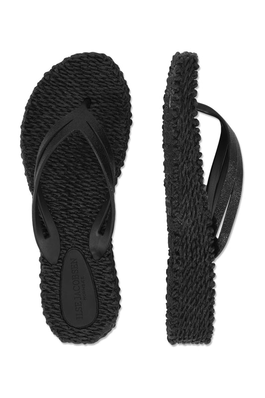 ILSE JACOBSEN CHEERFUL WEDGE FLIP FLOP | BLACK