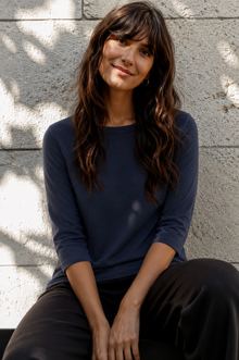 FRANSA CLEA TEE | NAVY BLAZER