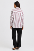 FRANSA ZABA SHIRT | WHITE RUM RAISIN STRIPE