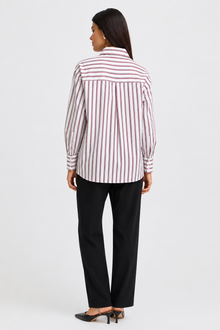 FRANSA ZABA SHIRT | WHITE RUM RAISIN STRIPE