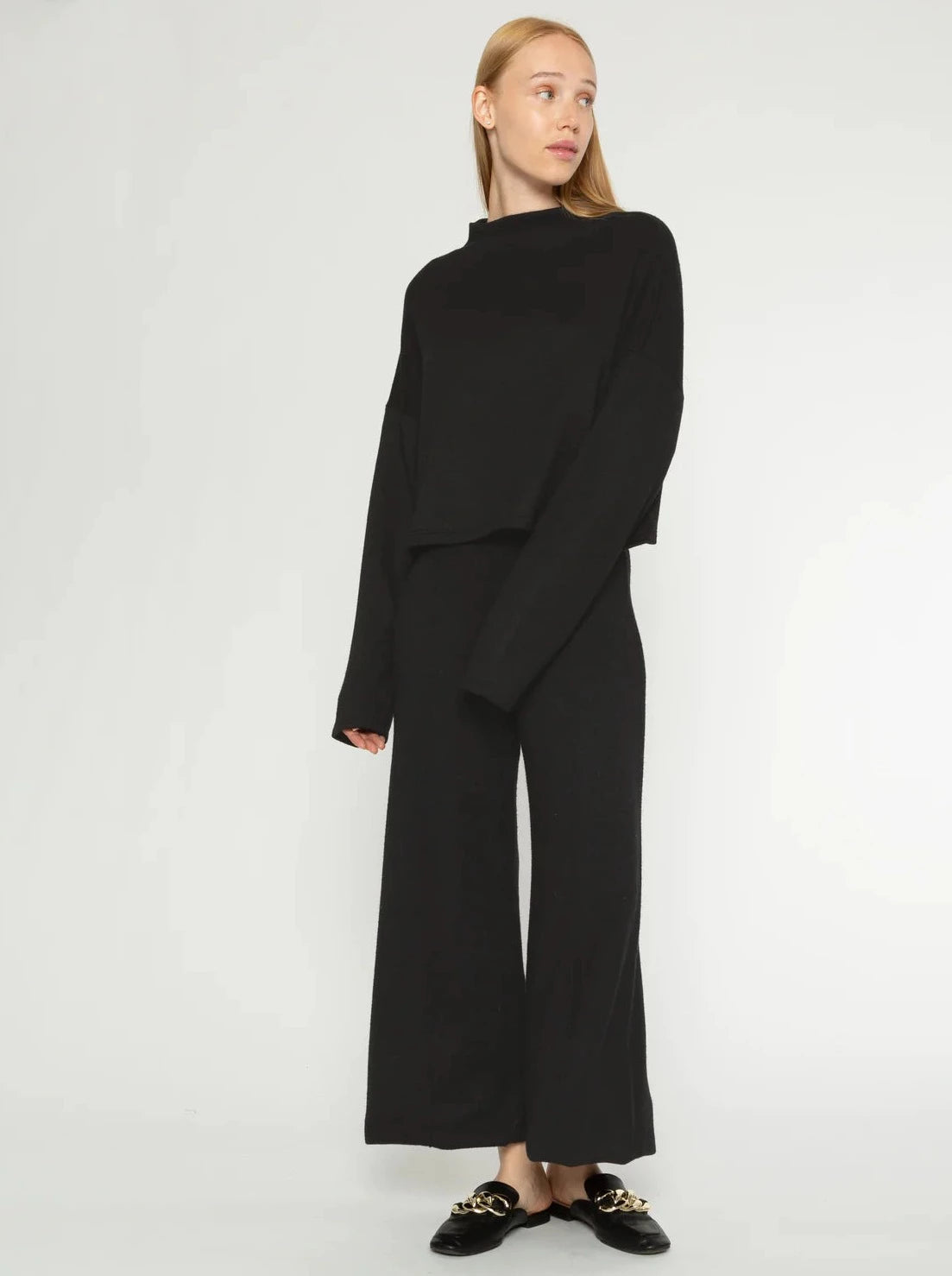 RIPLEY RADER CASHMERE-LIKE WIDE LEG PANT | CROPPED