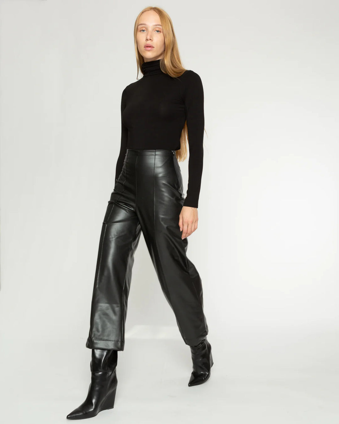 RIPLEY RADER VEGAN LEATHER STRAIGHT LEG PANT