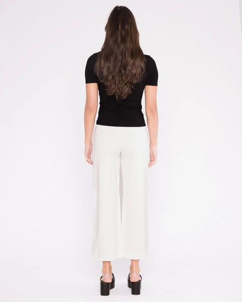 RIPLEY RADER PONTE KNIT CROPPED STRAIGHT LEG PANT | OFF WHITE