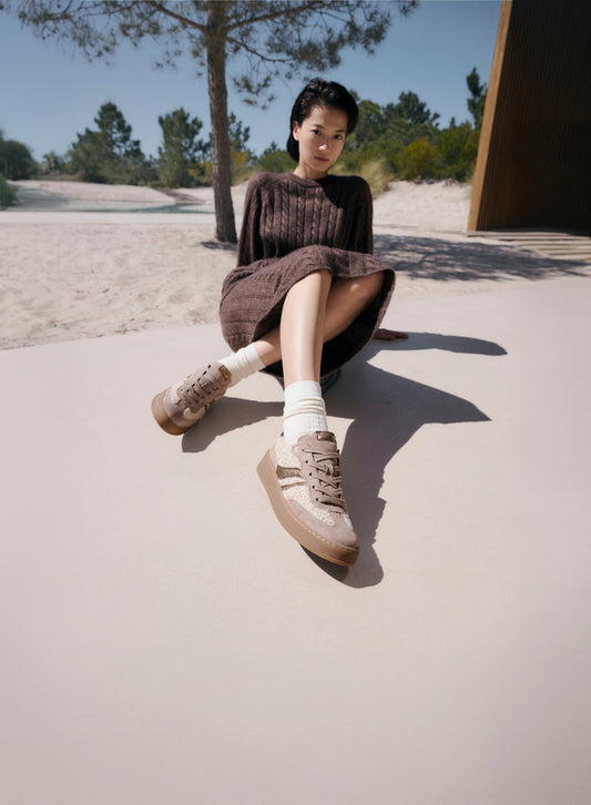 GABOR TEDDY SNEAKER | PANNA/SILK