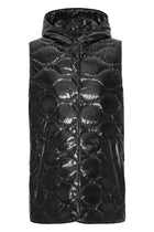 ILSE JACOBSEN GLOSSY QUILTED VEST | BLACK