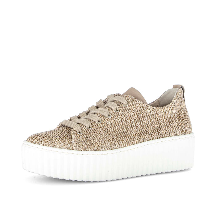 GABOR PLATFORM SNEAKER | RAFFIA
