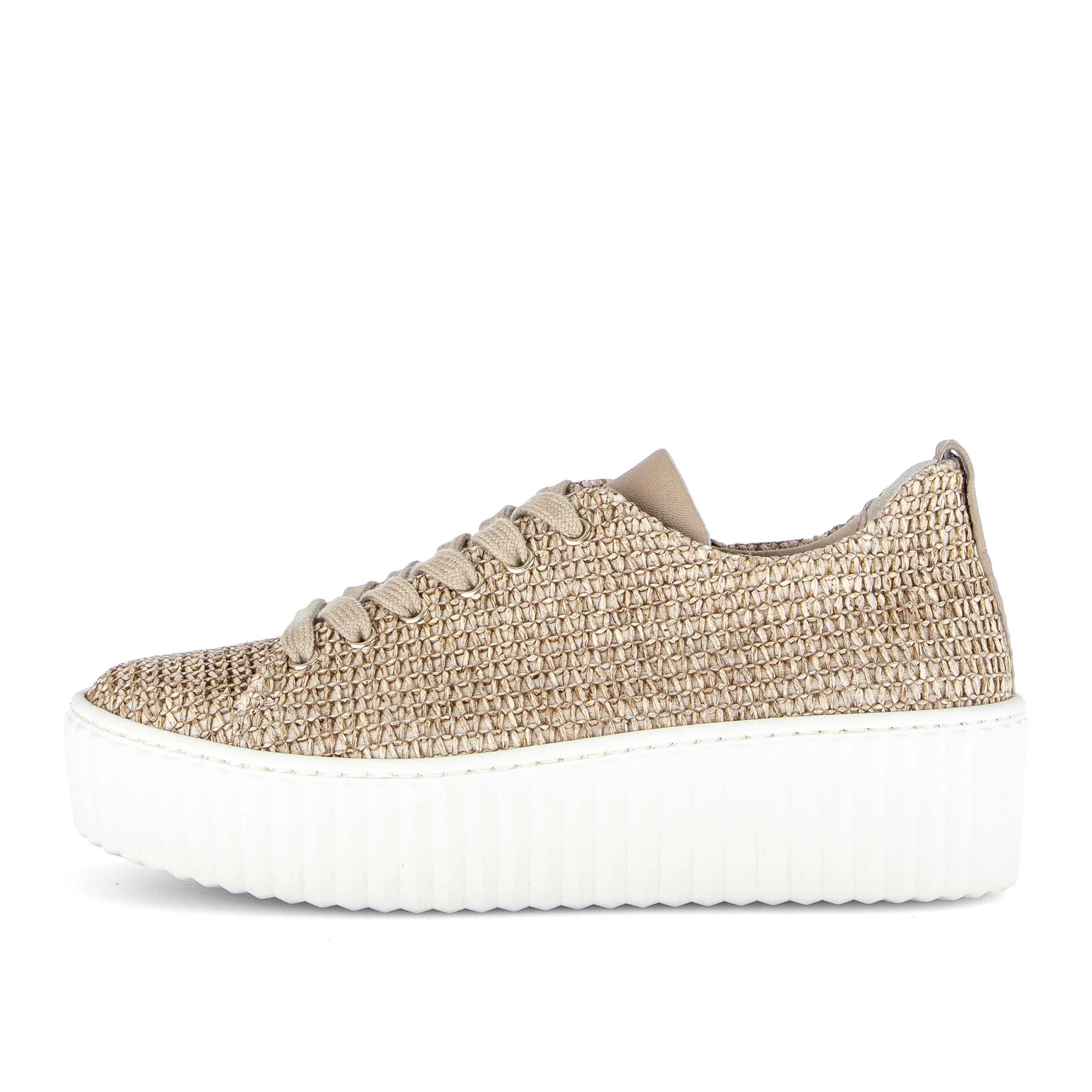 GABOR PLATFORM SNEAKER | RAFFIA