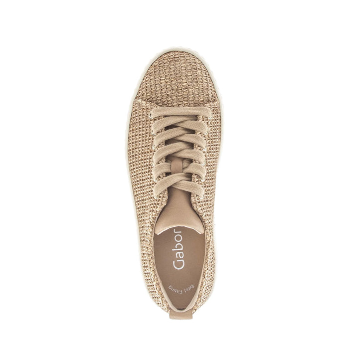 GABOR PLATFORM SNEAKER | RAFFIA