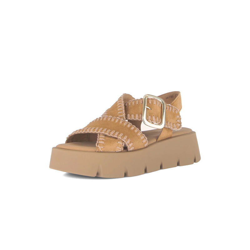 GABOR X-STRAP SANDAL | TAN