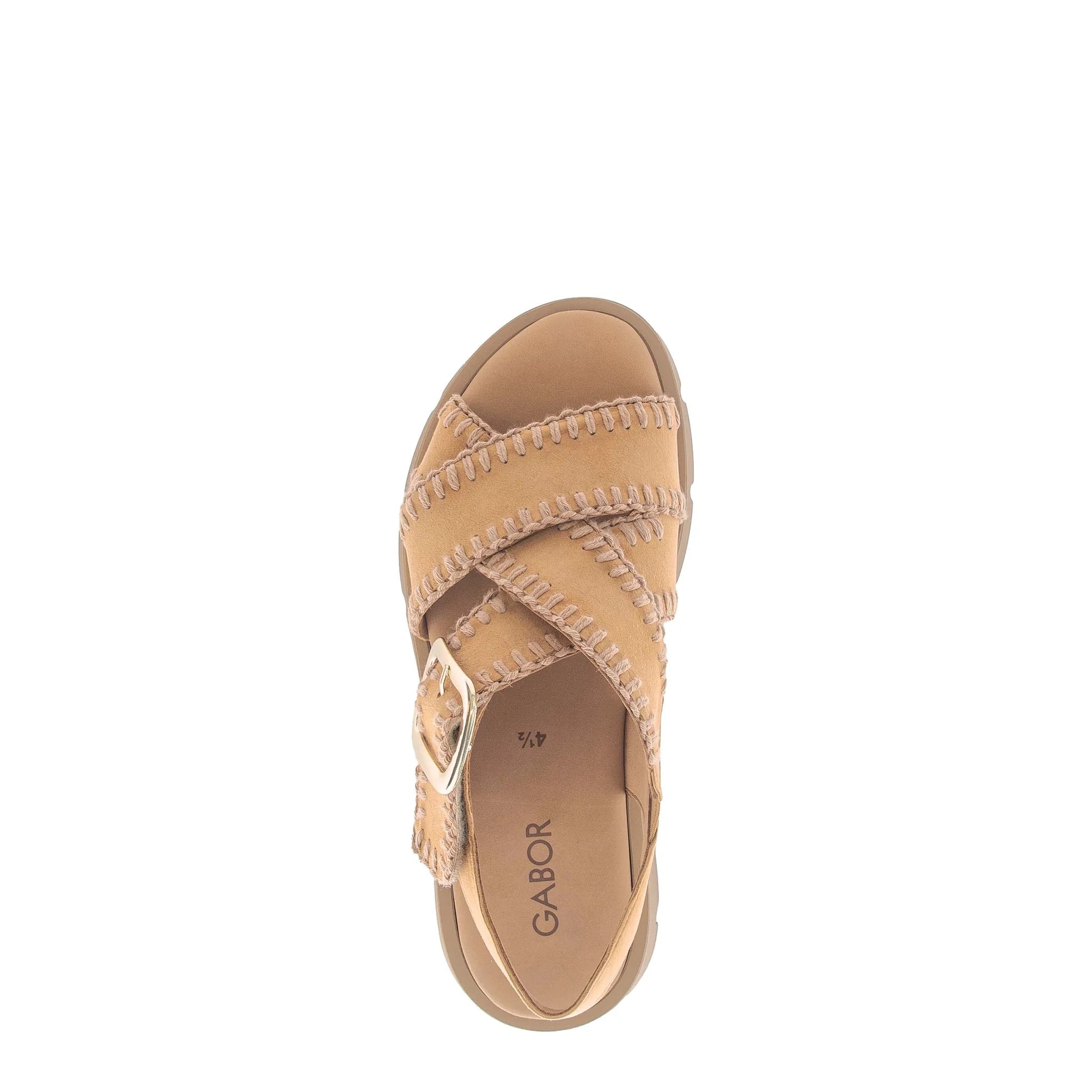 GABOR X-STRAP SANDAL | TAN