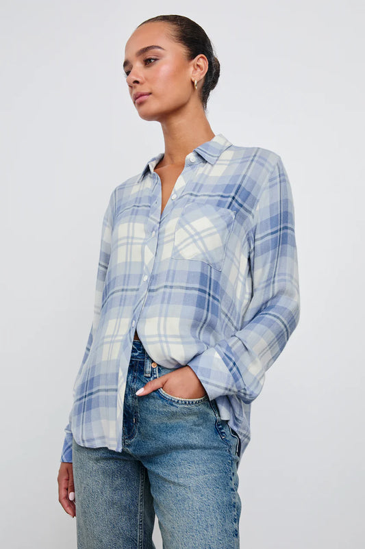 RAILS HUNTER SHIRT| BLUEBELL SNOW