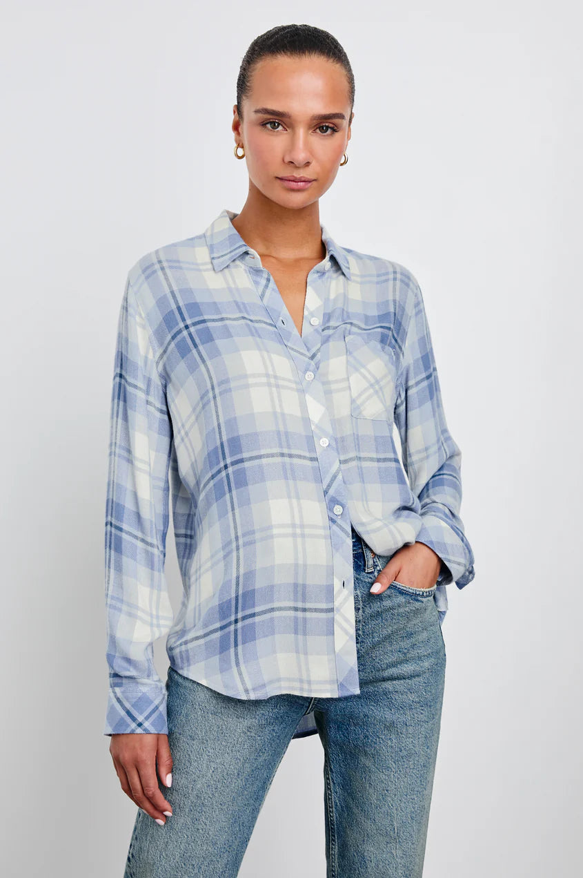 RAILS HUNTER SHIRT| BLUEBELL SNOW