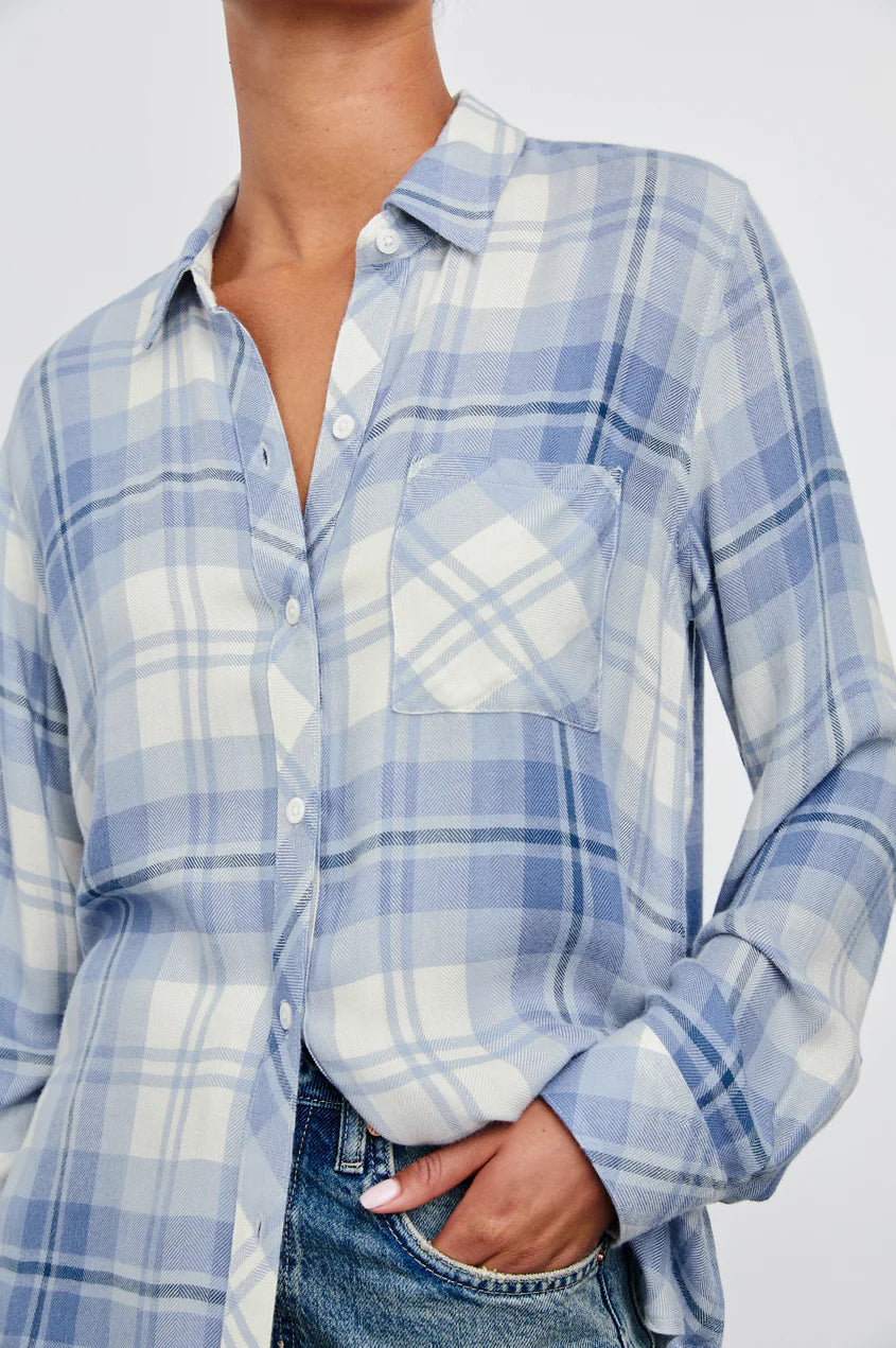 RAILS HUNTER SHIRT| BLUEBELL SNOW