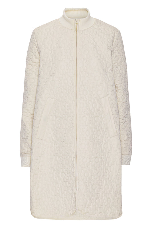 ILSE JACOBSEN IRIS LONG QUILTED COAT | BLEACHED SAND