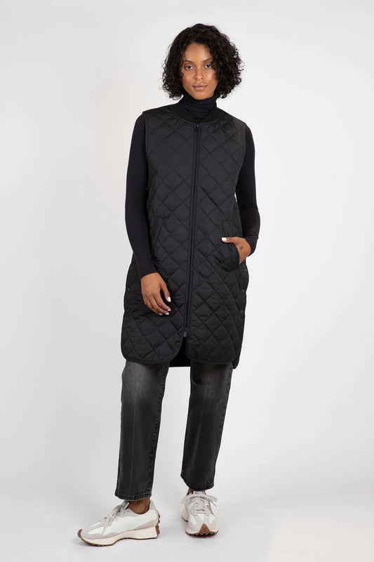 ILSE JACOBSEN QUILT VEST | BLACK