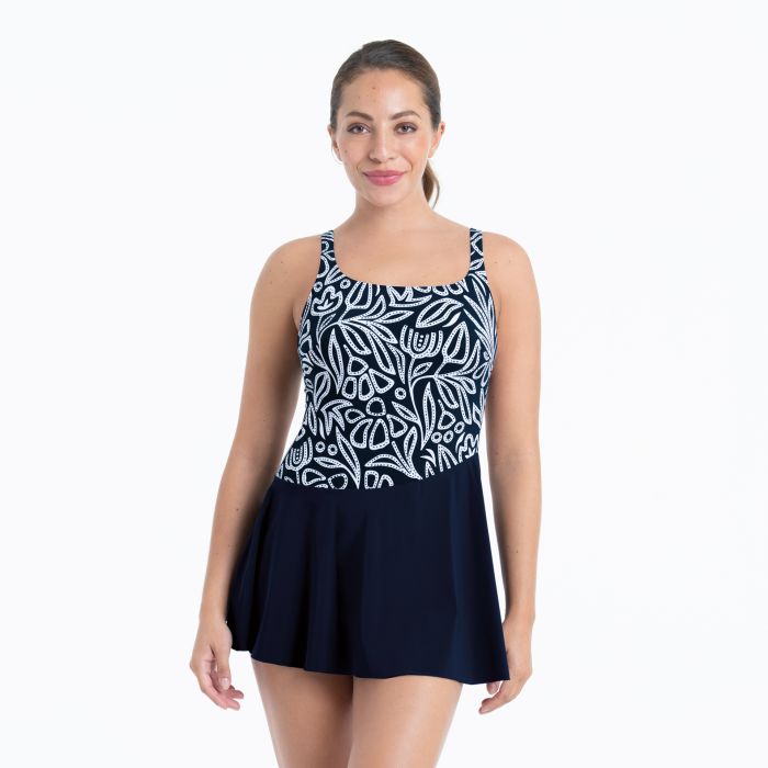 ANITA KISTA MASTECTOMY SWIMDRESS | NAVY/WHITE