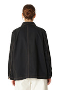 Load image into Gallery viewer, ILSE JACOBSEN OVERSIZED SHIRT JACKET | BLACK
