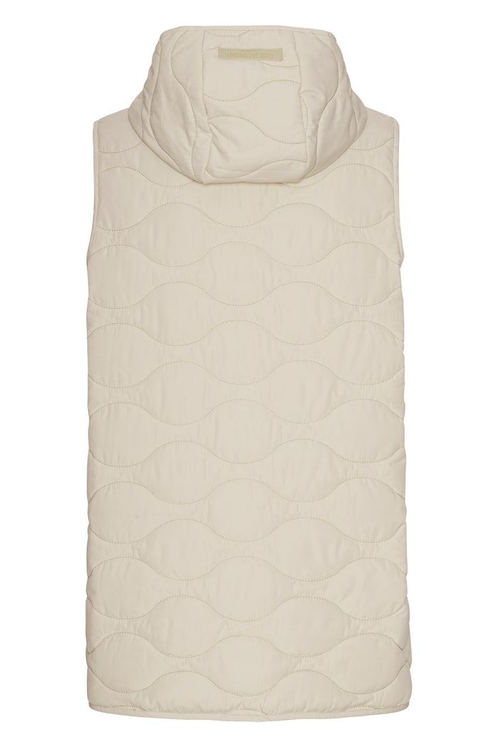 ILSE JACOBSEN SHORT QUILTED VEST | LIGHT SAND