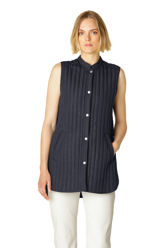 ILSE JACOBSEN QUILTED VEST | DARK INDIGO