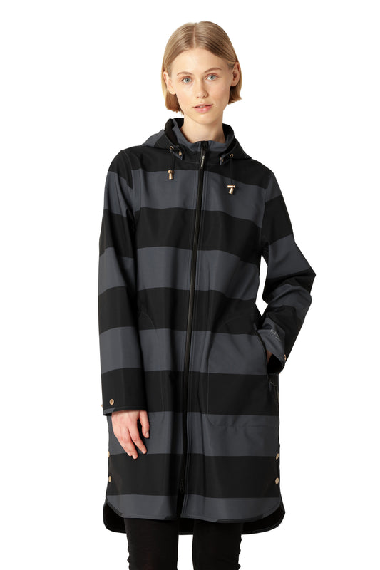 ILSE JACOBSEN LONG RAINCOAT | OMBRE-BLUE