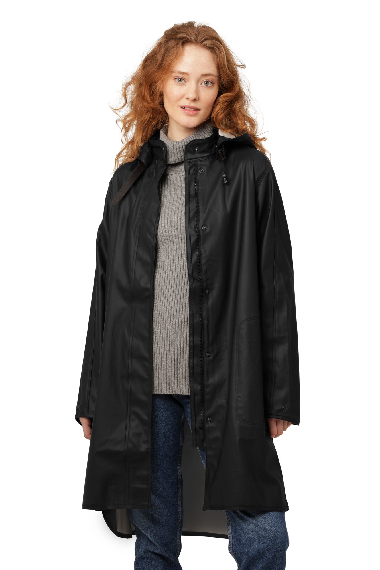 ILSE JACOBSEN LIGHT RAINCOAT | BLACK