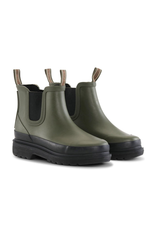 ILSE JACOBSEN SHORT CHELSEA RUBBER BOOT | ARMY