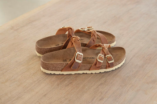 BIRKENSTOCK FRANCA BRAIDED LEATHER | COGNAC