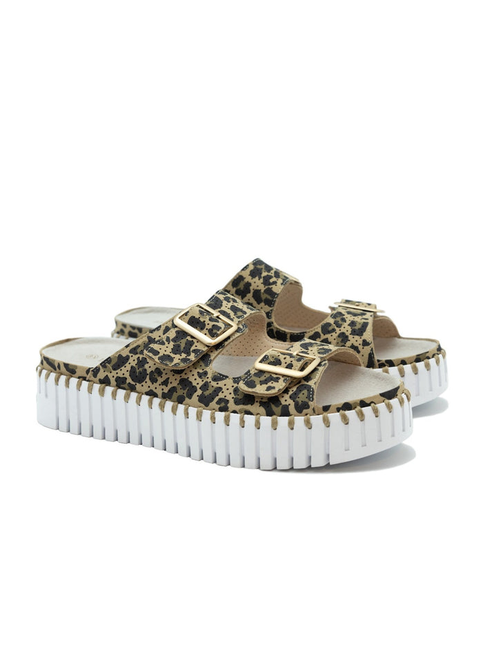 ILSE JACOBSEN TULIP PLATFORM SANDAL | LEOPARD