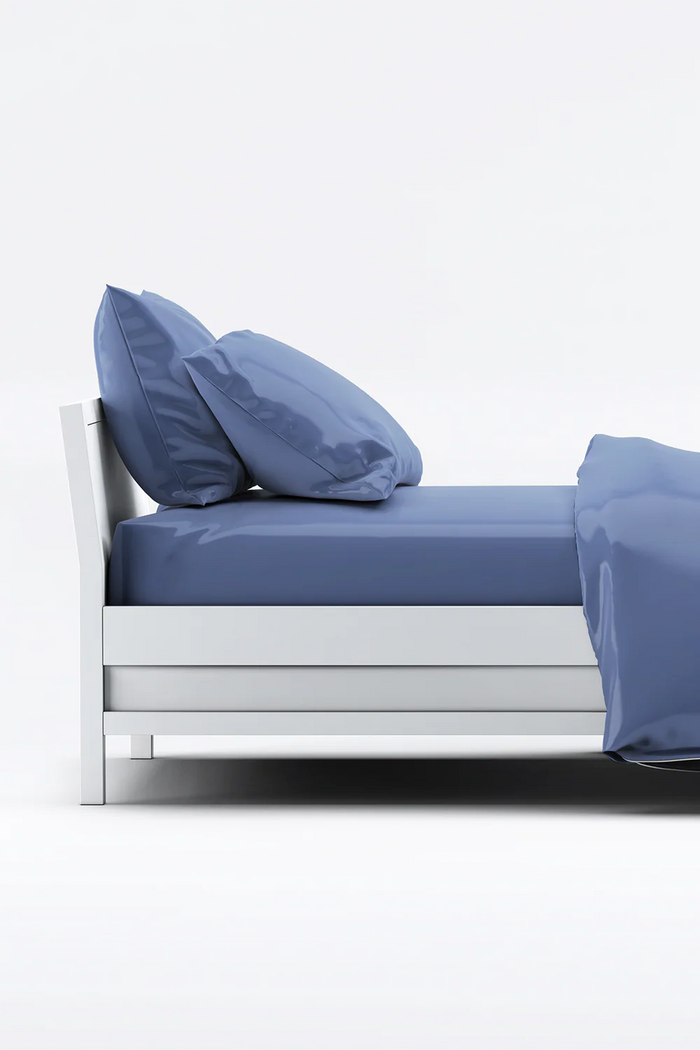 TERRERA BAMBOO KING SHEET SET | MINERAL BLUE