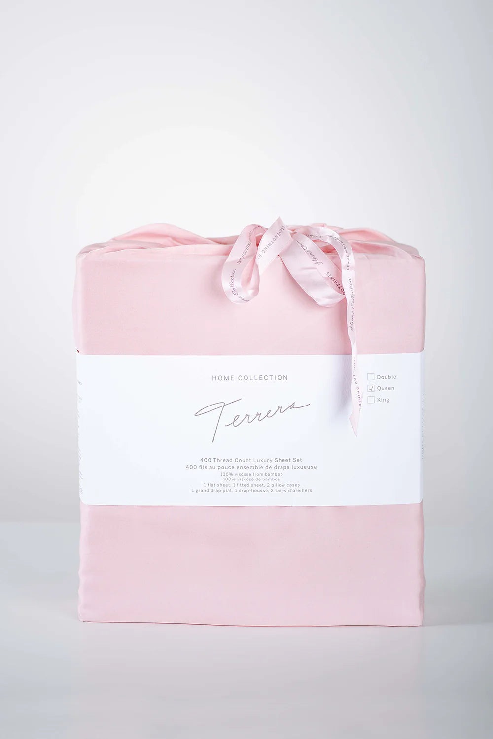 TERRERA BAMBOO QUEEN SHEET SET | PALE ROSE