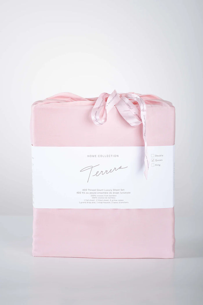 TERRERA BAMBOO KING SHEET SET | PALE ROSE
