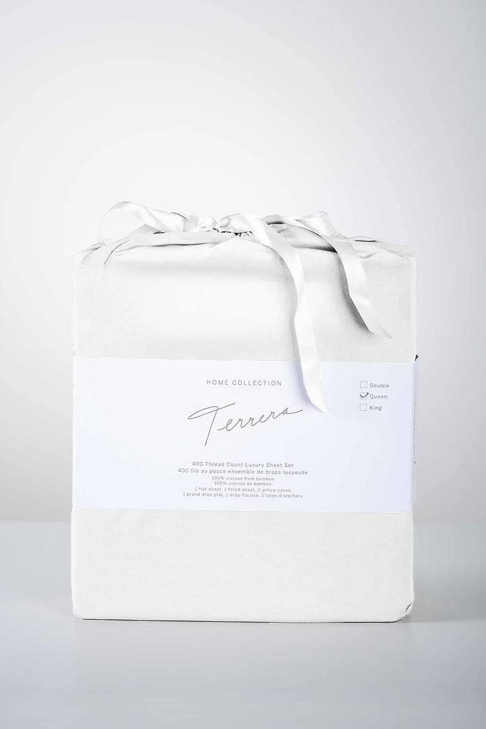 TERRERA BAMBOO DOUBLE SHEET SET | PEARL