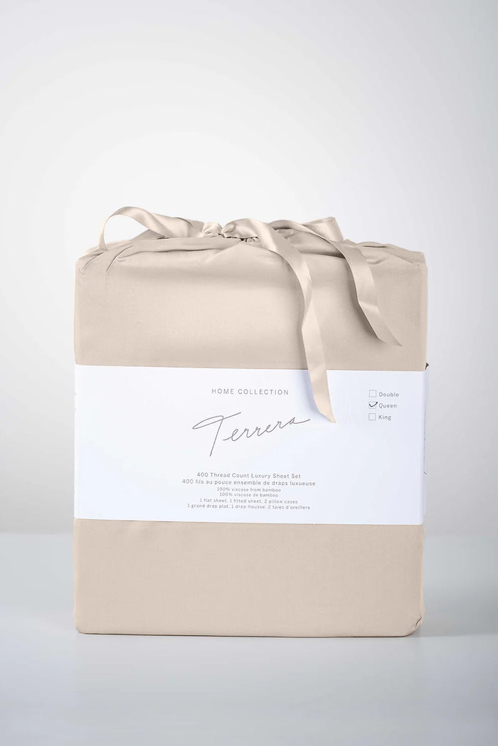 TERRERA BAMBOO QUEEN SHEET SET | WARM TAUPE