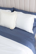 Load image into Gallery viewer, TERRERA BAMBOO QUEEN SHEET SET | MINERAL BLUE
