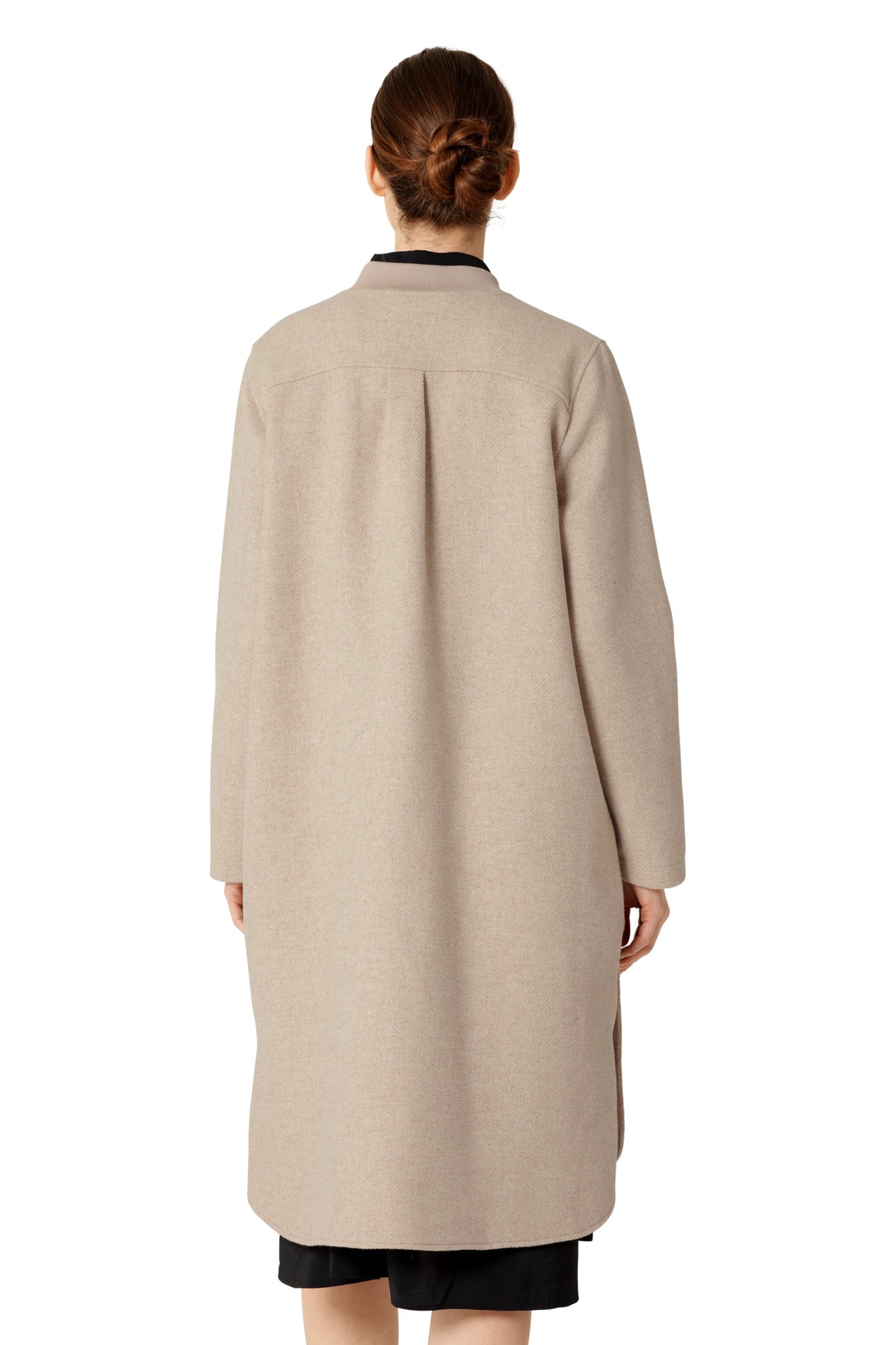 ILSE JACOBSEN WOOLEN LONG COAT | WHEAT