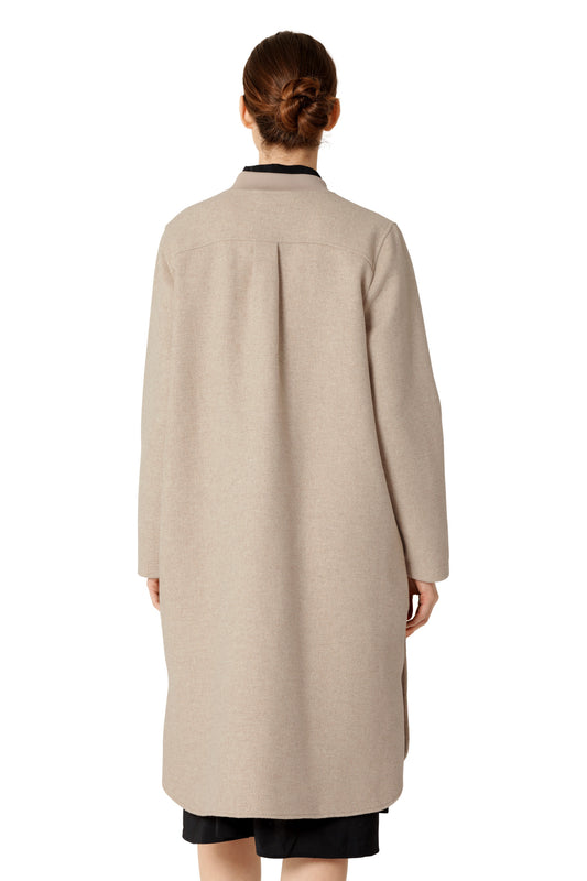 ILSE JACOBSEN WOOLEN LONG COAT | WHEAT