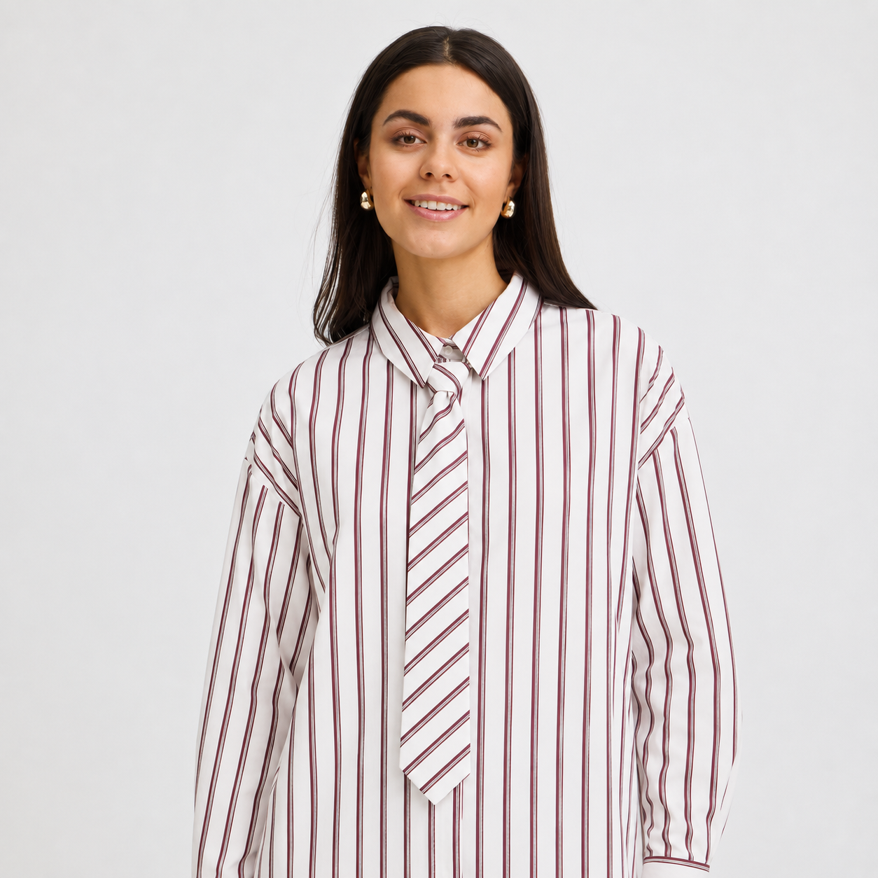 FRANSA ZABA SHIRT | WHITE RUM RAISIN STRIPE