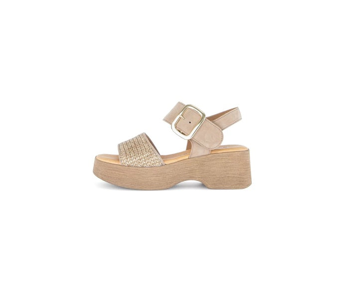 GABOR CHUNKY STRAPPY SANDAL | SAND