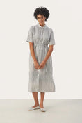 Load image into Gallery viewer, PART TWO EMMALOU SHIRTDRESS | BLACK STRIPE
