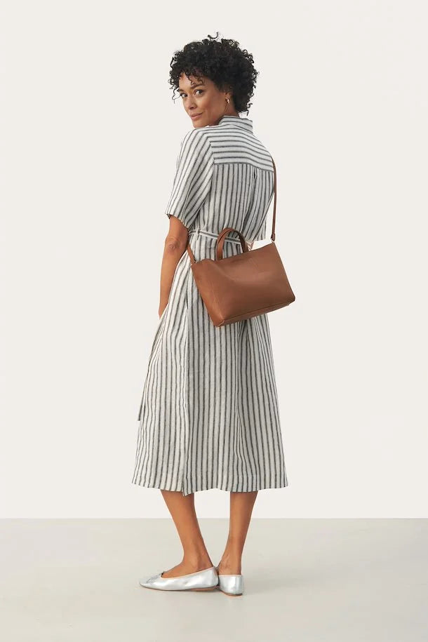 PART TWO EMMALOU SHIRTDRESS | BLACK STRIPE