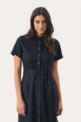 Load image into Gallery viewer, PART TWO EFLIN SHIRTDRESS | NAVY
