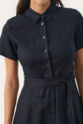 Load image into Gallery viewer, PART TWO EFLIN SHIRTDRESS | NAVY
