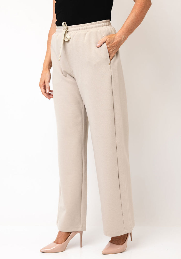 FRANSA PRIYA WIDE LEG TROUSER | OXFORD TAN
