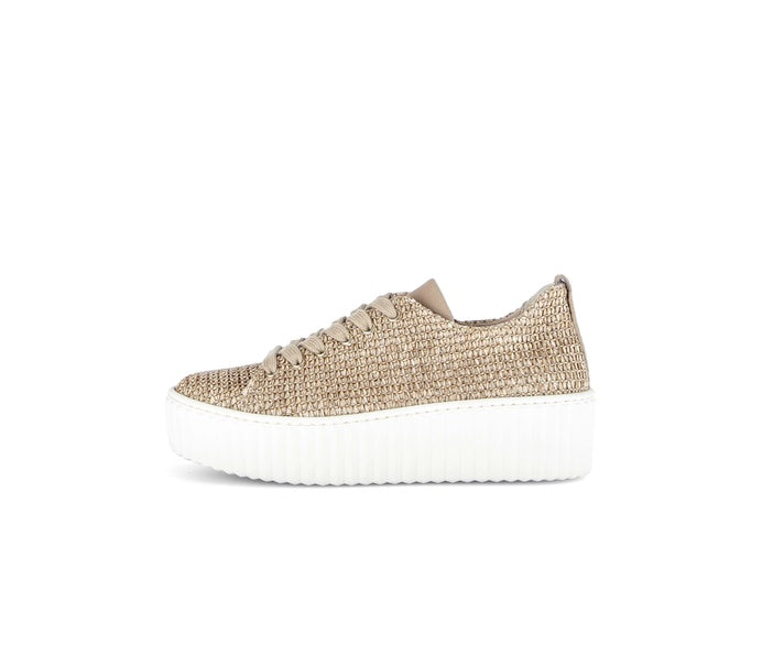 GABOR PLATFORM SNEAKER | RAFFIA